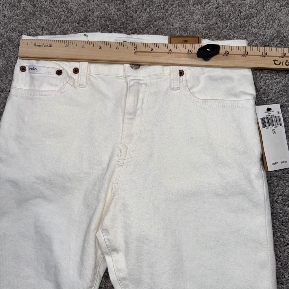 Polo Ralph Lauren Sullivan Slim Stretch 5 Pocket Jeans White Boys 14 NEW - Picture 6 of 12
